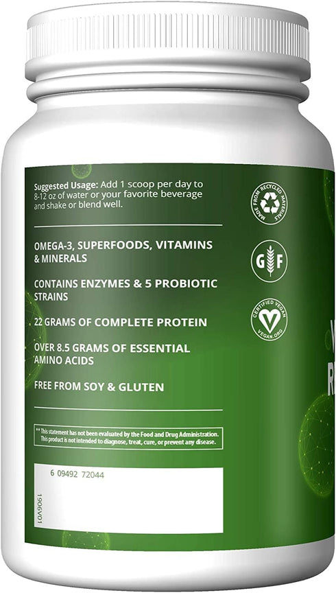 MRM Nutrition Veggie Meal Replacement Protein | Vanilla Bean Flavored | 28 Servings