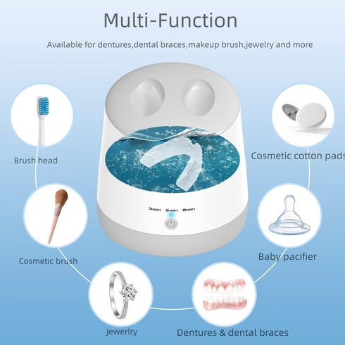 Mottery Ultrasonic Cleaner | Ultrasonic Retainer Cleaner Machine | USB Rechargeable Ultrasonic Machine | Mouth Guard