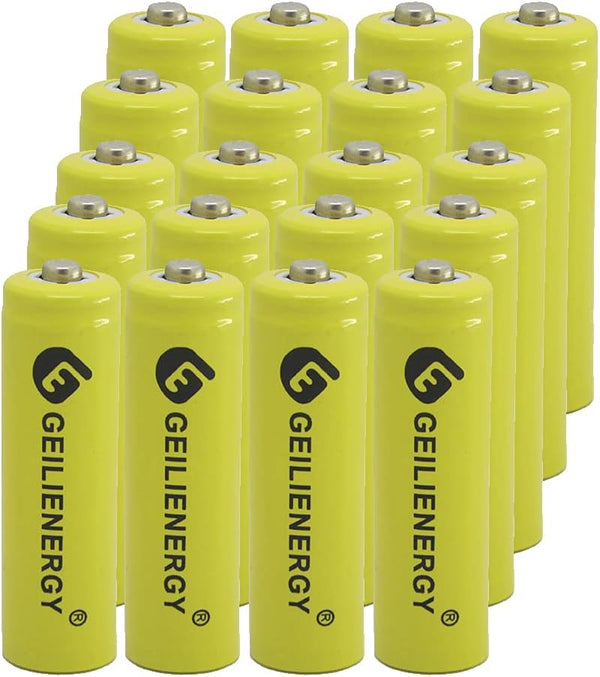 20 Pack Ni-CD 600mAh AA Rechargeable Batteries for Solar Lights, Rechargeable Batteries NiCd for Solar Lamp