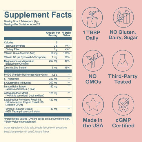 Cycle Care Supplement for Women - PMS Support, Regular Menstrual Cycle, Mood Swings - 28 Servings Strawberry Flavor