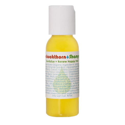 LIVING LIBATIONS Organic Seabuckthorn Shampoo | Natural, Wildcrafted Clean Beauty, 1 fl oz | 30 ml