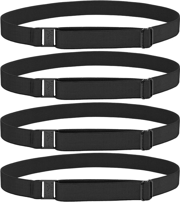 Hipsy Women's Wide Elastic Adjustable Running Headband - Multi 4-Pack