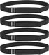 Hipsy Women's Wide Elastic Adjustable Running Headband - Multi 4-Pack