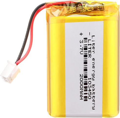 Liter 3.7V 2000mAh 103450 Rechargeable Lipo Battery Pack with XH-2.54 Connector