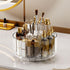 LINFIDITE 360 Rotating Makeup Organizer, Clear Cosmetic Storage Holder Tray with 6 Compartments for Bathroom, Vanity