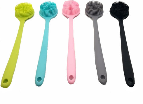 Silicone Body Scrubber, Long Handle Back Scrubber for Shower, Body Brush Shower Scrubber for Exfoliating