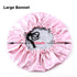 Night Sleep Satin Cap for Women Girls, Extra Large Satin Bonnet Cover, Double Side Satin Cap, Pink/Silvery Grey