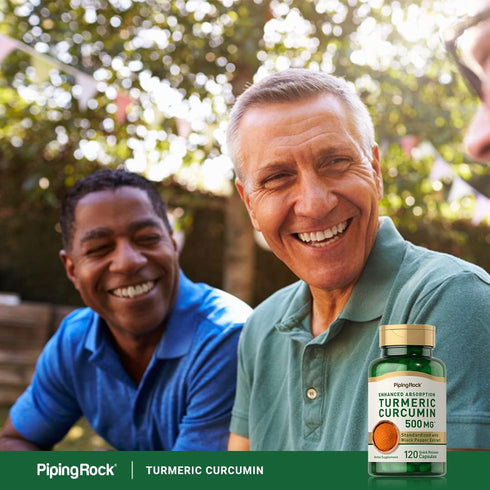 Piping Rock Turmeric Curcumin with Black Pepper | 500mg | 120 Capsules | Non-GMO, Gluten Free Complex Supplement