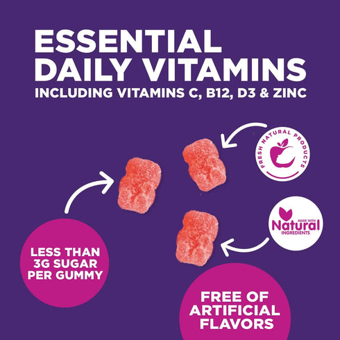 Multivitamin Gummies - Nature's Daily Gummy Multivitamins for Adults with Vitamins A, C, E, B6, B12 - 120 Gummies