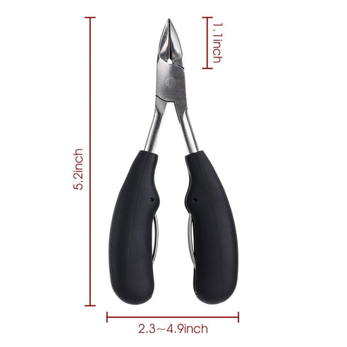 Oneleaf Toenail Clipper Set for Thick and Ingrown Toenails with Toenail Cleaner/Lifter - Premium Professional Stainless