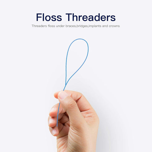 Floss Threaders for Braces, Bridges, and Implants, 50 Count (Pack of 3)