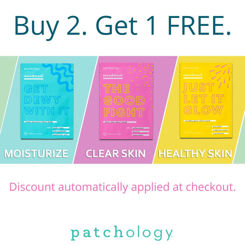 Patchology Moodmask Just Let It Glow Facial Sheet Mask - Men and Women Face Masks for Moisturizing & Hydrating