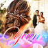 Yean Bride Leaf Bridal Hair Comb, Pearl Wedding Hair Piece, Rhinestone Hair Accessories for Women and Girls (Silver)