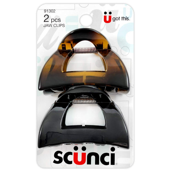 Scunci Effortless Beauty Clutch Jaw Clips, 1-Pack, 2-Count per Pack