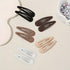 Snap Hair Clips for Women, Water Drop Non Slip Heavy Coated Metal Hair Barrettes, Mixed Color 20 PCS