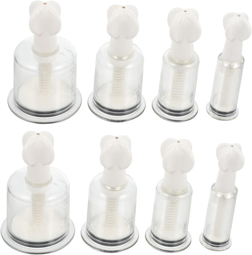 Ipetboom 8Pcs Vacuum Cupping Therapy Physical Therapy Cups for Back Shoulder and Strong