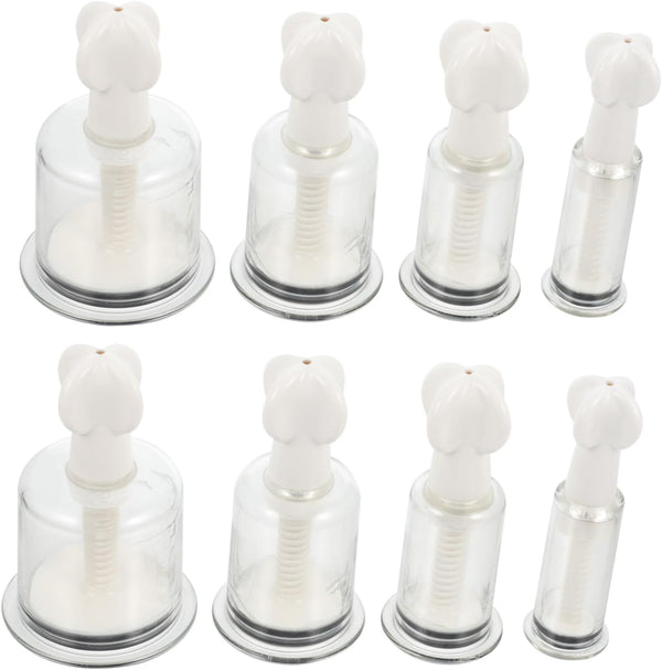 Ipetboom 8Pcs Vacuum Cupping Therapy Physical Therapy Cups for Back Shoulder and Strong
