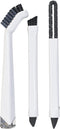 The Crown Choice Small Cleaning Brush Set: 3pcs Household Cleaning Brushes for Bathroom, Shower, Tile & Kitchen