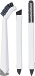 The Crown Choice Small Cleaning Brush Set: 3pcs Household Cleaning Brushes for Bathroom, Shower, Tile & Kitchen