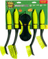 Pine-Sol Set 5 Scrub Brush - Long Handle Cleaning Brushes with Heavy Duty Bristles and Comfort Grip - Scrubbers
