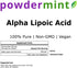 Alpha Lipoic Acid Powder (RS-ALA, Pure ALA) Antioxidant (25 Grams) - Multiple Sizes, Scoop Included