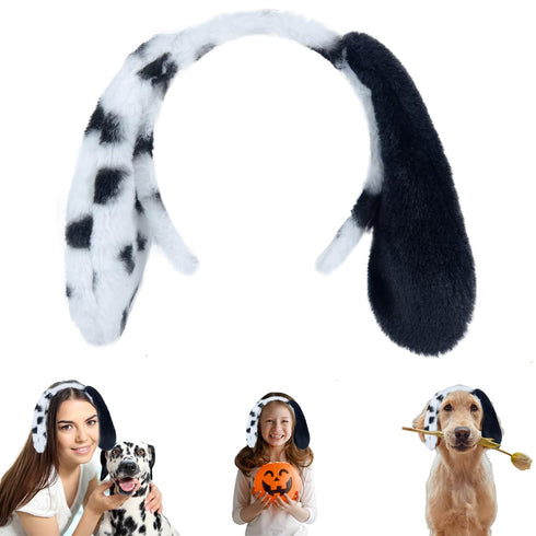 Animals Ears Headband - Realistic Dalmatian, Cat, Bunny, Dog Ears for Halloween Christmas Costume Makeup Party