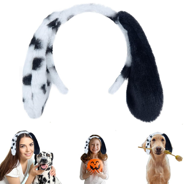 Animals Ears Headband - Realistic Dalmatian, Cat, Bunny, Dog Ears for Halloween Christmas Costume Makeup Party