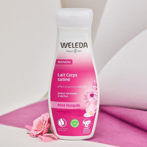 Weleda Pampering Wild Rose Body Lotion, 6.8 Fl Oz, Plant Rich Moisturizer with Wild Rose Oil