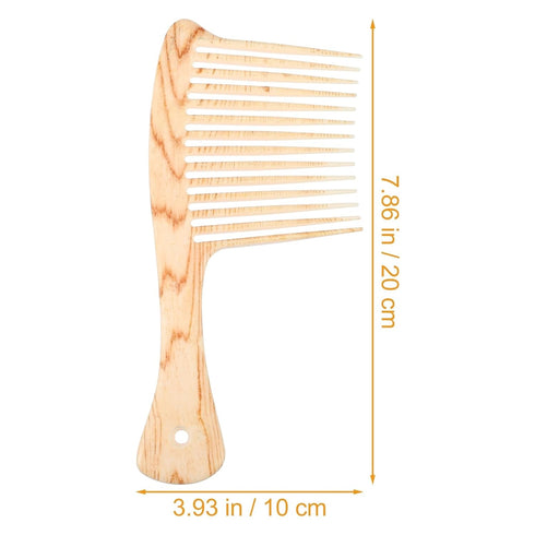minkissy Hair Comb Wood Comb Wooden Hair Comb Wooden Afro Comb Afro Beard Comb Hair Massage Wood Comb Hair Care Comb Hair Pick Hairbrush for Curly Hair