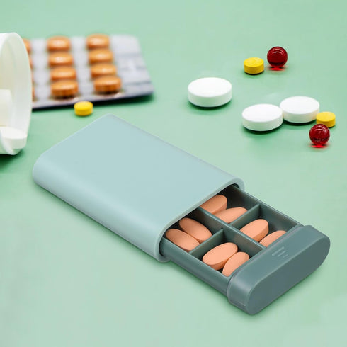 Portable Small Pill Organizer - Travel-Friendly Medicine Case in Durable ABS
