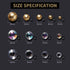 Teenitor 2582Pcs Hair Pearls, Gold Hair Gems for Crafts and Makeup, Available in 3/4/5/6/8mm Sizes