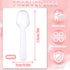 XJMWXHFC 500Pcs (3 Inch) Mini Spoons for Desserts, Clear Plastic Spoons, Disposable Clear Tasting Spoons, Small Dessert