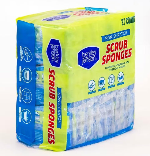 Berkley Jensen Non Scratch Cellulose Scrub Sponges, 27 ct., Blue