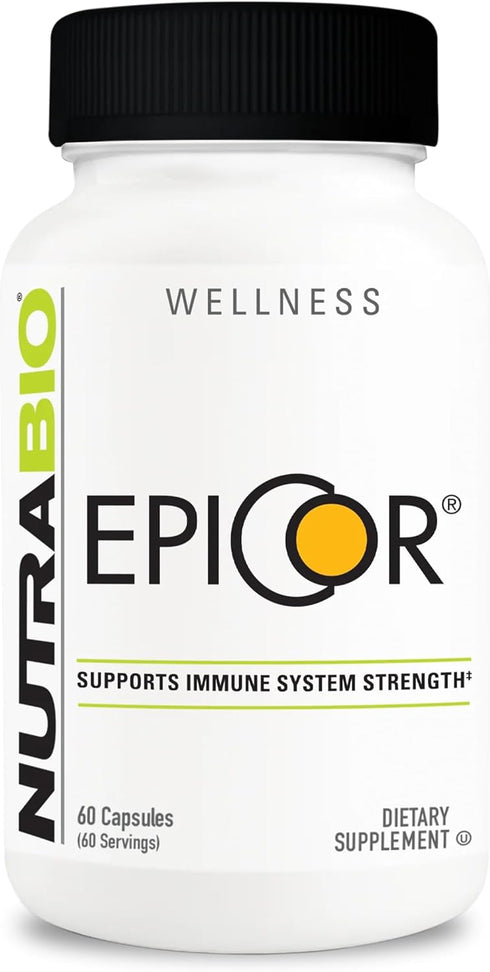 NutraBio Epicor Multi Vitamin | Prebiotic & Antioxidant Support | Independent Lab Tested - 500mg - 60 Vegetable Caps