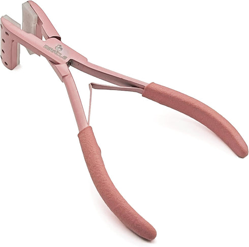 MIRACLE Professional Light Pink Tape-In Hair Extension Pliers, 7-Inch Sealing Tool for Stylists
