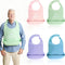 KoMvzyl 4 pieces adult bib Large silicone adult bibs with crumb catcher, adjustable