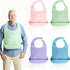 KoMvzyl 4 pieces adult bib Large silicone adult bibs with crumb catcher, adjustable