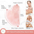 Natural Rose Quartz Gua Sha Facial Tools for Face Sculpting, Shaping, Reduce Puffiness, Massage Stone for Eyes and Body