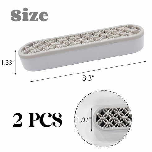 TANG SONG 2 PCS Silicone Make up Brush Holder Cosmetic Storage Box Desktop Organizers (Gray)