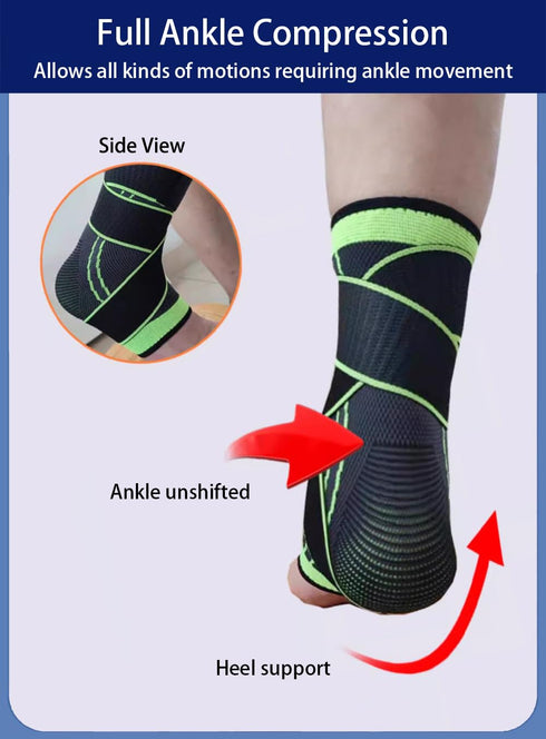 Ankle Braces for Men & Women, 2 pcs Compression Sleeve for Plantar Fasciitis Relief, Arch Support Socks, Ankle Brace