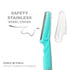 Tinkle Dermaplaning Tool, 3ct, Safe and Easy Peach Fuzz Remover, Eyebrow Trimmer with Protective Cover