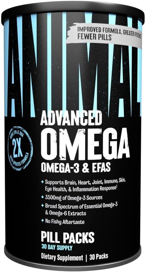 Animal Advanced Omega Essential Fatty Acids - High Potency 3500mg Omega 3 & Omega 6 Supplement with EPA, DHA, ALA, CLA,