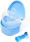 Y-Kelin Denture Retainer Cleaner Kit - Denture Cleaning Case with Denture Brush (Blue)
