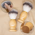 Shaving Brushes for Men, 3 Pack Travel Shaving Brush, Vegan Wood Handle, Hand Crafted Face Cleaning Tool