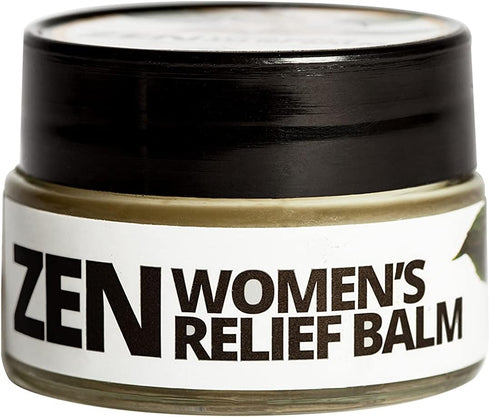 Zen Women's Relief Balm - All-Natural Pain Reliever with Jasmine Oil & 11 Essential Oils for Cramps, Backaches & Pain