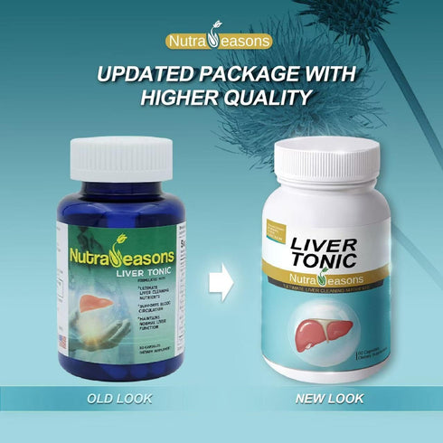Packaging 60 Liver Tonic - New Liver Cleanse Detox & Repair with Milk Thistle, NAC, Choline Bitartrate, Ginger