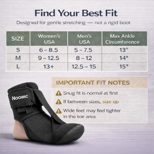 NOOBIC Plantar Fasciitis Night Splint, Foot Roller & Lacrosse Ball for Tension Relief, Foot Pain Relief Heel Spur, Arch
