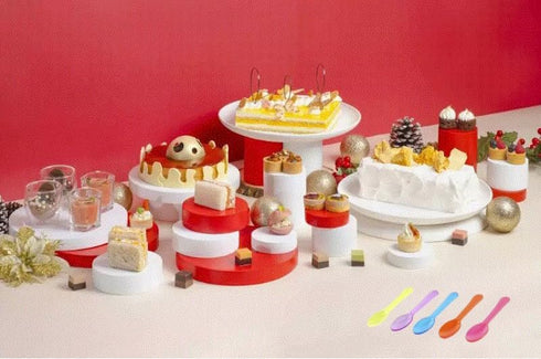 Gmark 100pc 3" Assorted Multi-Color Taster Plastic Mini Spoons, Ice Cream Dessert, 1 Box Set GM1002G