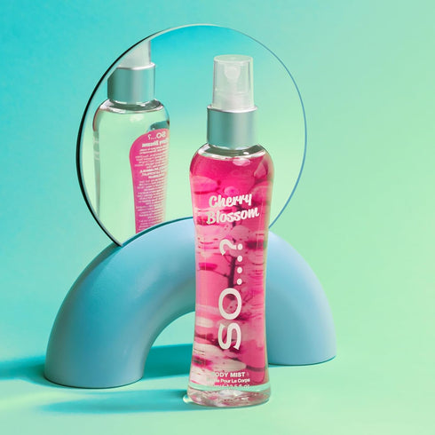So…? Cherry Blossom Body Mist - Floral Perfume for Women with Peach, Rose, Cedarwood Notes - 3.5 oz Body Spray