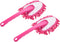 MECCANIXITY Microfiber Chenille Duster - Washable Cleaning Brush for Home, Kitchen, Office, Red, Pack of 2